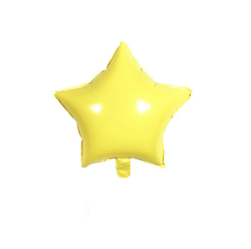 yellow Новинка, 5 шт., 18 дюймов, макарон, конфетный цвет, звезда, сердце, фольгированные фигурные шары, день рождения, вечеринка, вечеринка, девочка, свадебные украшения воздушные шары - Цвет: yellow