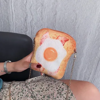 

Women's Bag French Toast Bread Print Bag Messenger Bag Single Room Bag Crossbody Bag Mini Messenger Bag