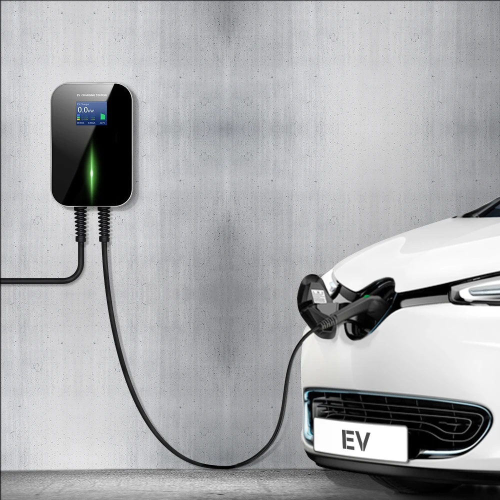 Зарядная Станция для электромобиля EVSE Wallbox с кабелем типа 2 16 А 3 Фазы IEC 62196 Audi Mercedes