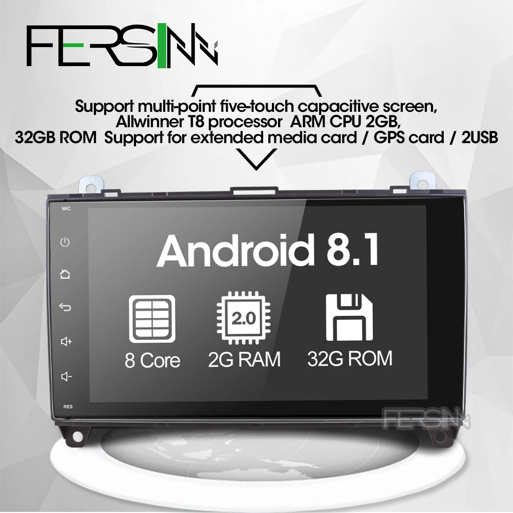 Ips экран Android 8 1 Автомобильная dvd-навигационная система для Mercedes Benz Sprinter B200 W209 W169