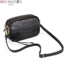 

Quality Bag for Women 2022 Fashion Alligator Large Capacity Ladies Leather Messenger Bags Three-layer Zipper Female Shoulder Bag