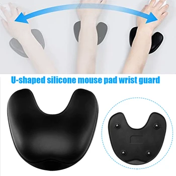 

Comfortable Laptop Computer Office Attachable Support Pain Relief Mouse U Shape Wrist Rest Holder Desk PC Gaming Soft Silicone