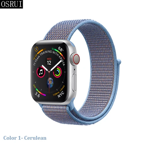 Ремешок для Apple Watch 42 мм 38 мм 5 4 3 correa iwatch 44 мм 40 мм спортивный браслет-петля Apple watch 5 4 аксессуары 5/3/2 - Цвет ремешка: 1- Cerulean