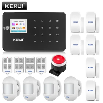 

Original KERUI WIFI GSM Burglar Security Alarm System SMS APP Control Home PIR Motion detector Door Sensor Alarm Detector Alarm