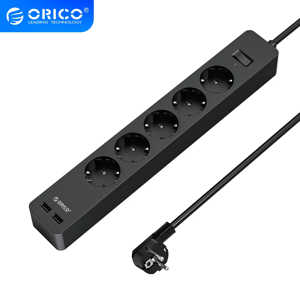 ORICO 3/5 AC + 2 USB мощность полосы электронный разъем офис стабилизатор напряжения ЕС