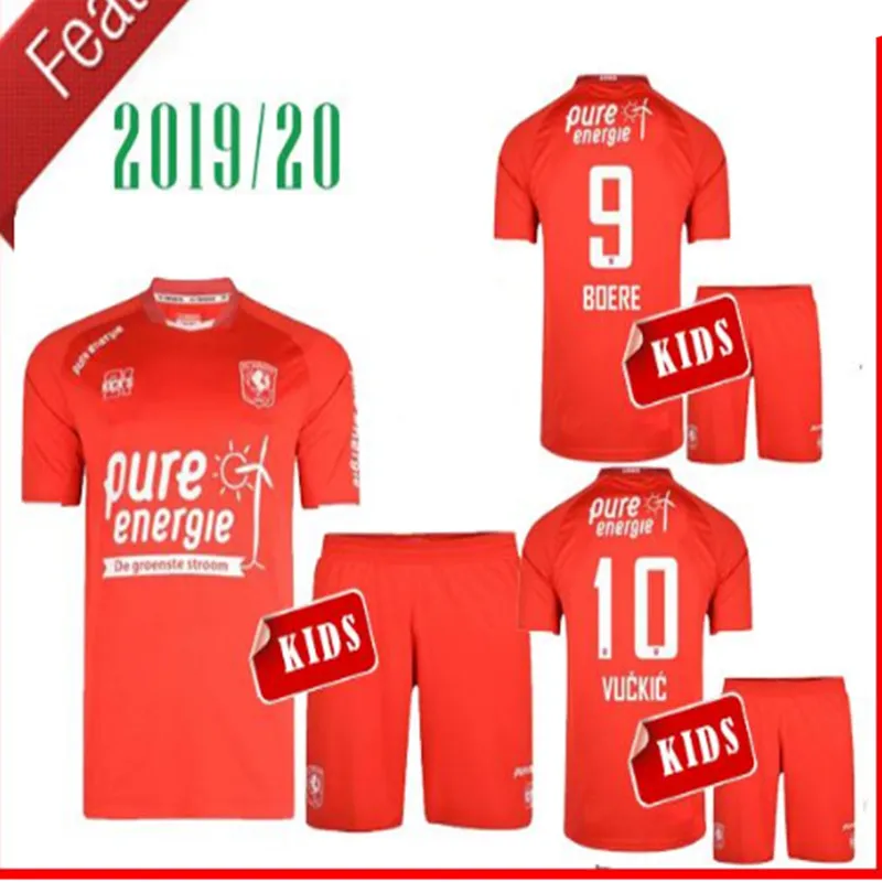 Детский комплект,,, Twente AITOR, футбольные майки, 19, 20, домашние футбольные футболки, OOSTERWIJK BOERE LAUKART SELAHI, Детская футболка