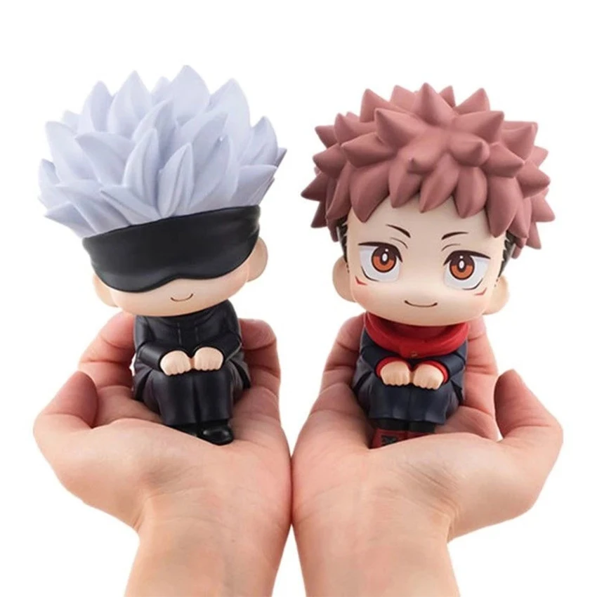 

Anime Jujutsu Kaisen Figurine 10cm Cute Gojo Satoru Itadori Yuji Look Up PVC Anime Action Figure Birthday Present
