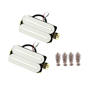 

Guitar Pickup Set White Double Strip Dual Pickup Set with Spring and Screw