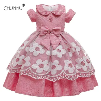 

Girls Dress Flower Princess Formal Opening Ceremony Children Party Dress Wedding Lace Tutu Kids Dresses for Girls Birthday Dress