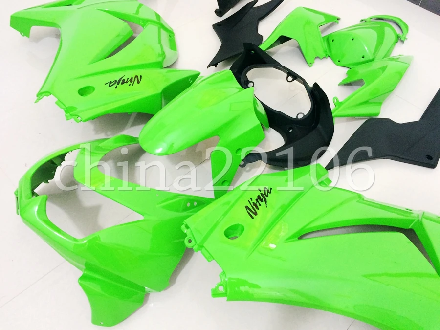 Комплект обтекателей ABS для Kawasaki Ninja 250 EX250 ZXR250 2008- 08 09 10 11 12 13 14 Обтекатели(литье под давлением) зеленые огни