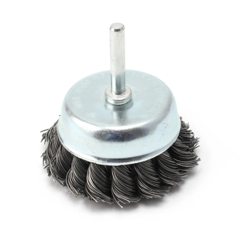 4 PCS 3/" Crimped Carbon Steel Wire Wheel Brush w// 1//4/" Shank For Die Grinder