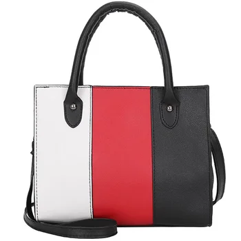 

Women'S Handbag Casual Bag Messenger Bag Hit Color Leather Handbag Shoulder Bag Red