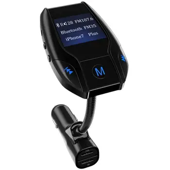 

Car MP3 Player Bluetooth FM Transmitter Adapter Car Kit With 1.44 Inch Display TF Card Car Accessories