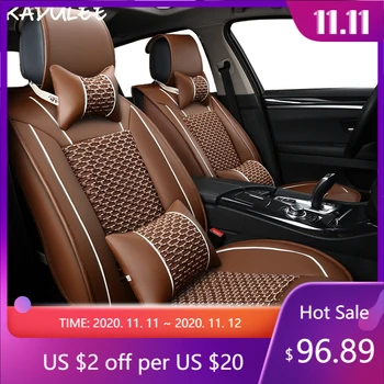 

KADULEE ice silk car seat covers for mazda 3 4 5 6 626 subaru xv bmw x5 e53 e90 x3 e83 fluence volvo v50 v70 s60 car accessories