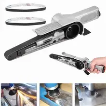 

File Belt Sander Air Belt Sander 20mm Aluminum Alloy Pneumatic Tool with 60# 80# 120# Sandpaper for Deburring