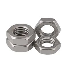 2/5/10/20pcs 304 Stainless Steel Thin Hexagon Hex Nuts DIN439 M3 M4 M5 M6 M8 M10 M12 M14 M16 M18 M20