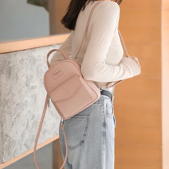 

BB22 new fashion mini student backpack women's PU shoulder Women's bag ins casual Korean style backpack