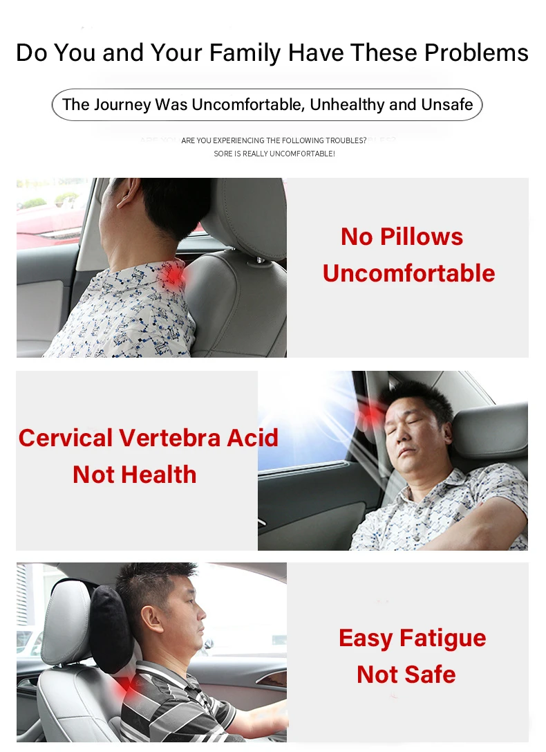 Purenlatex Heart Shape Car Auto Seat Headrest Neck Waist Support Protection Memory Foam (2)
