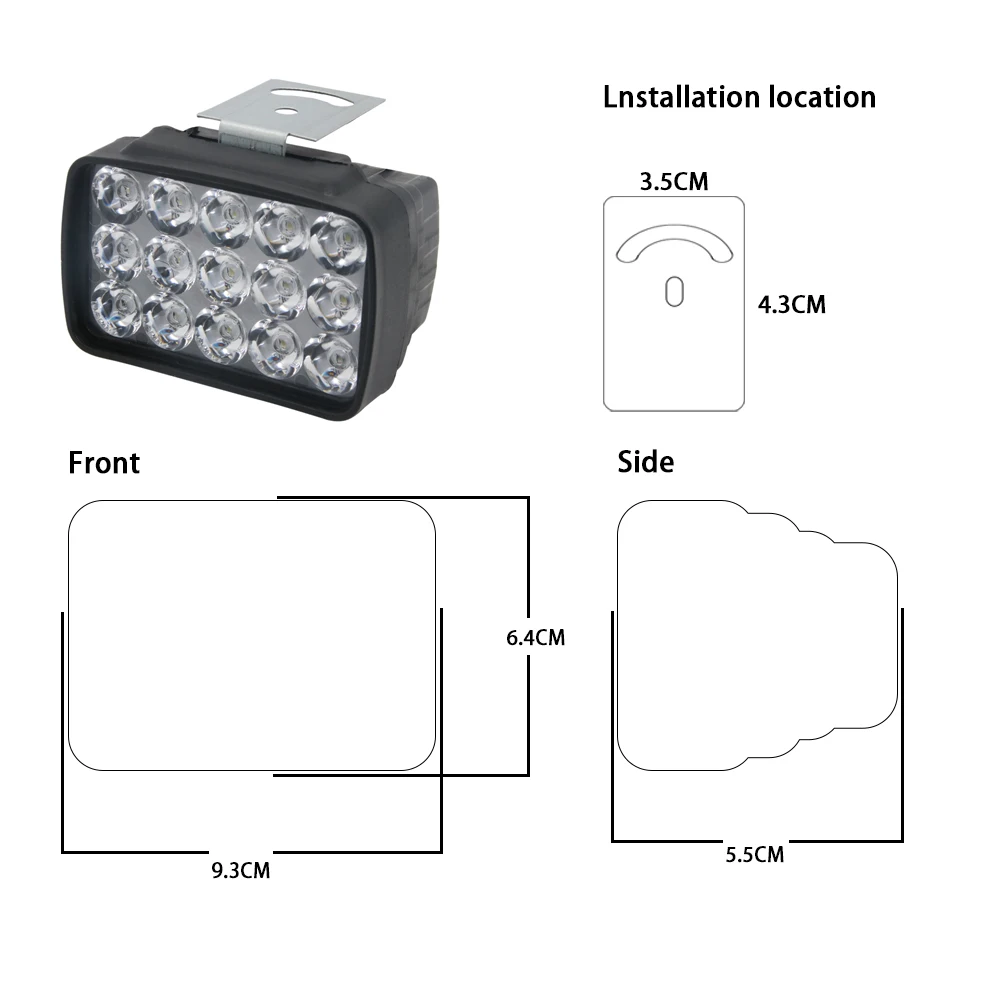 LED Work Bar Light Headlight for Car Motorcycle Tractor Boat Off Road 4WD 6/8/12/15/16LED SMD Truck SUV ATV Fog Lights Lamp 12V