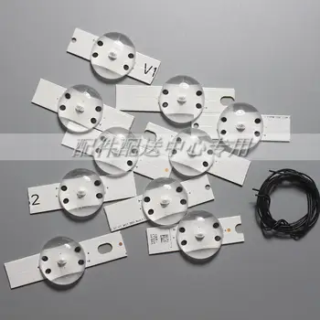 

10Pcs x LED Backlight SSC Strips 3v CSP Lens Bulbs Diodes for LG 32-65 inch TV Optical Large Lens Fliter w/Double-side Tape
