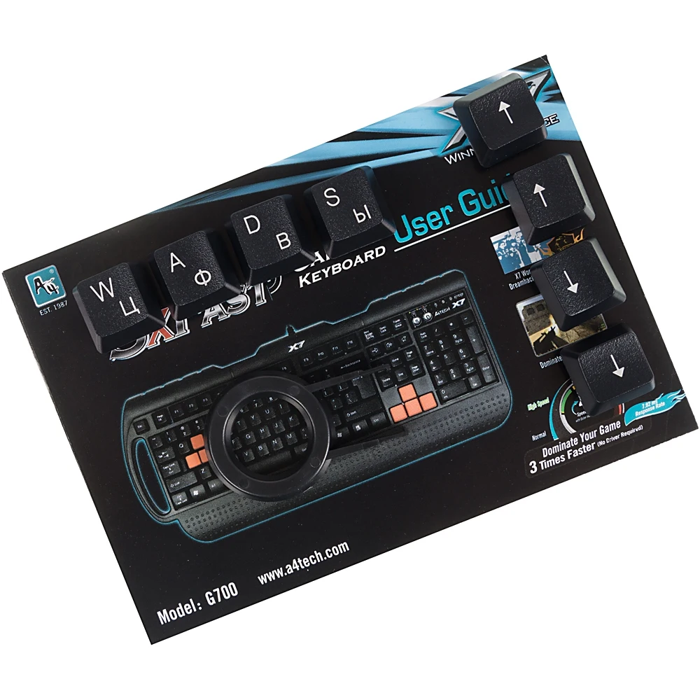Клавиатура A4 X7-G700 черный PS/2 Multimedia for gamer