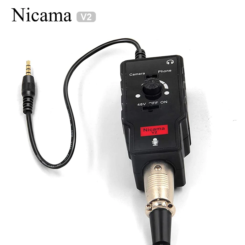 Адаптер Nicama V2 XLR для микрофона/гитары с фантомным питанием 48 В аксессуары