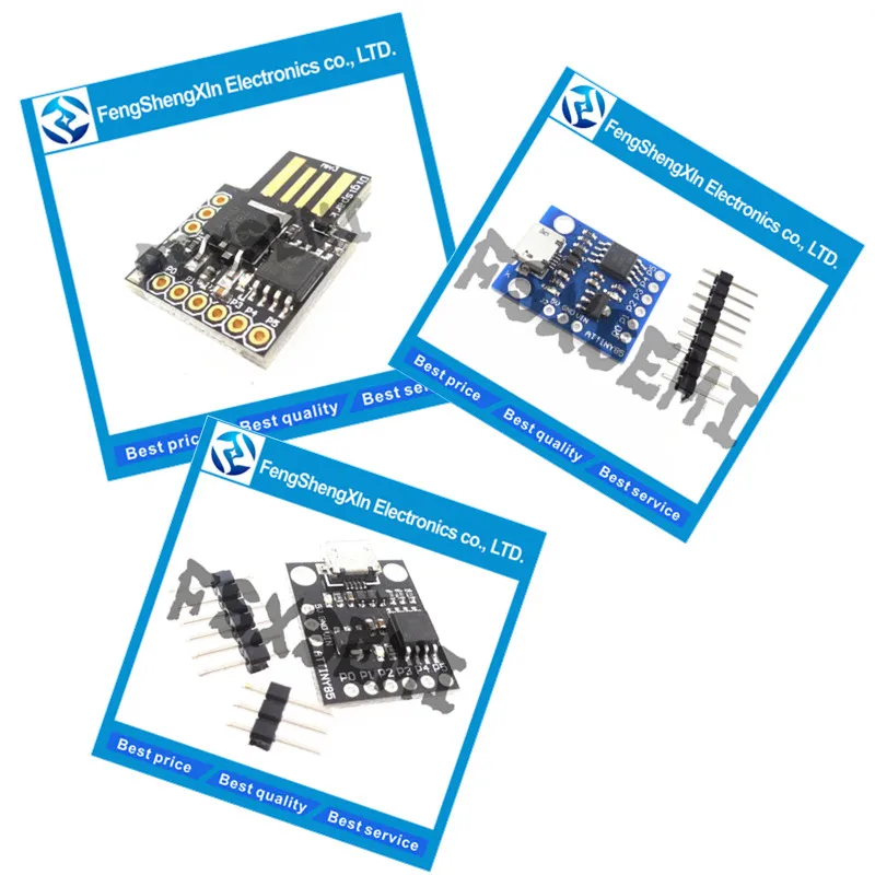 Плата разработчика Digispark Kickstarter Micro плата ATTINY85 для Arduino IIC I2C USB ATTINY45 сине черная 1