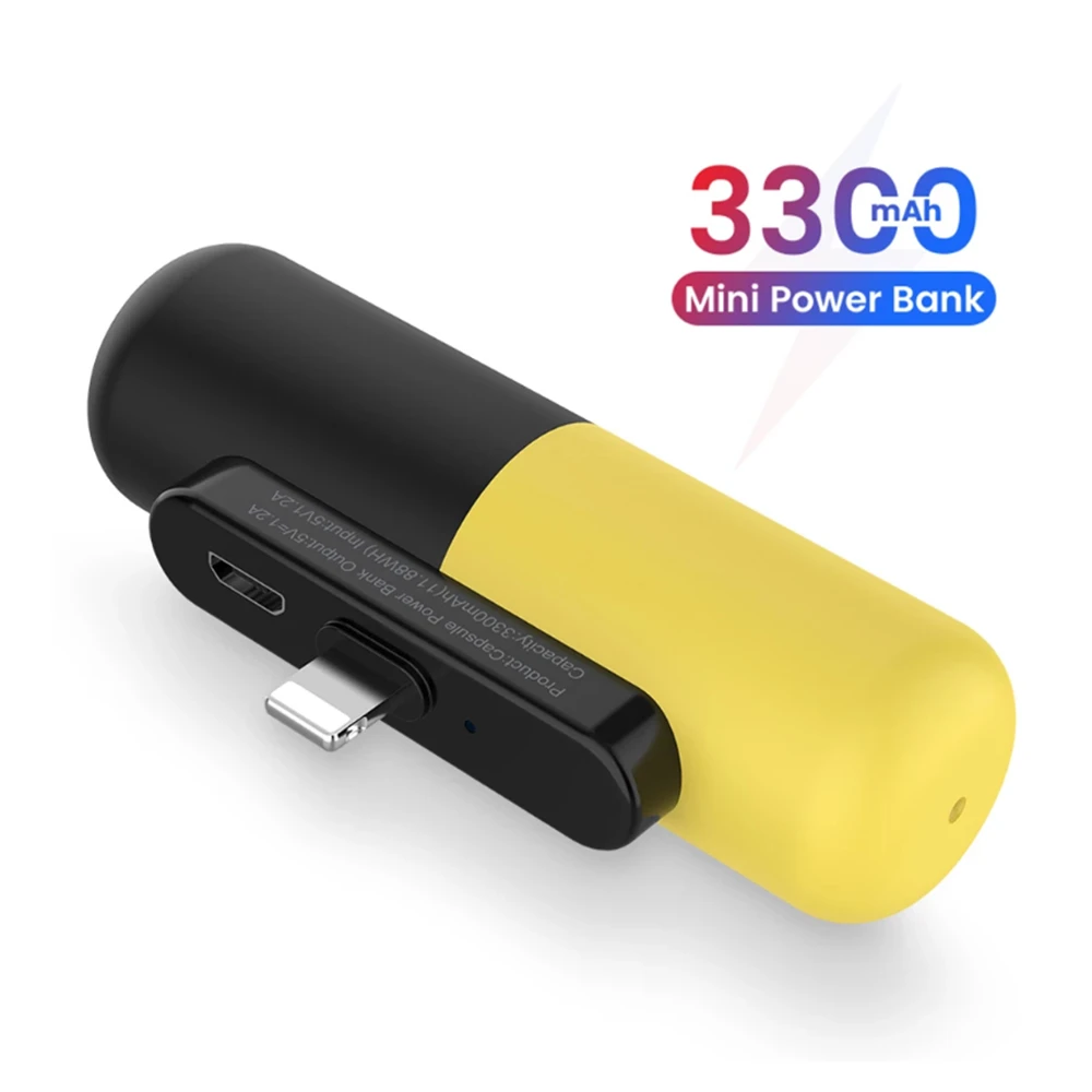 strak aanpassen Publicatie 3300Mah Draagbare Mini Power Bank Voor Iphone Samsung Xiaomi Oppo Backup  Powerbank Externe Batterij Oplader Mini Capsule Poverbank|Batterijlader  Hoesje| - AliExpress