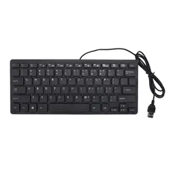 Черный ультра тонкий тихий маленький размер Мини мультимедийная клавиатура для портативных ПК