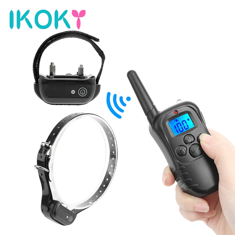 IKOKY Neck Collar Sex Toys For Couples Remote Control Medical Themed Toys Electro Stimulation Electric Shock Penis Ring electro sex toys,electric sex toys,penis rings