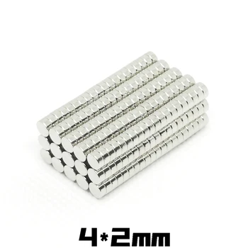 

4x2mm Mini Neodymium Magnet Disc 4mm x 2mm NdFeB Permanent Small Round Super Strong Powerful Magnetic Magnets 4*2