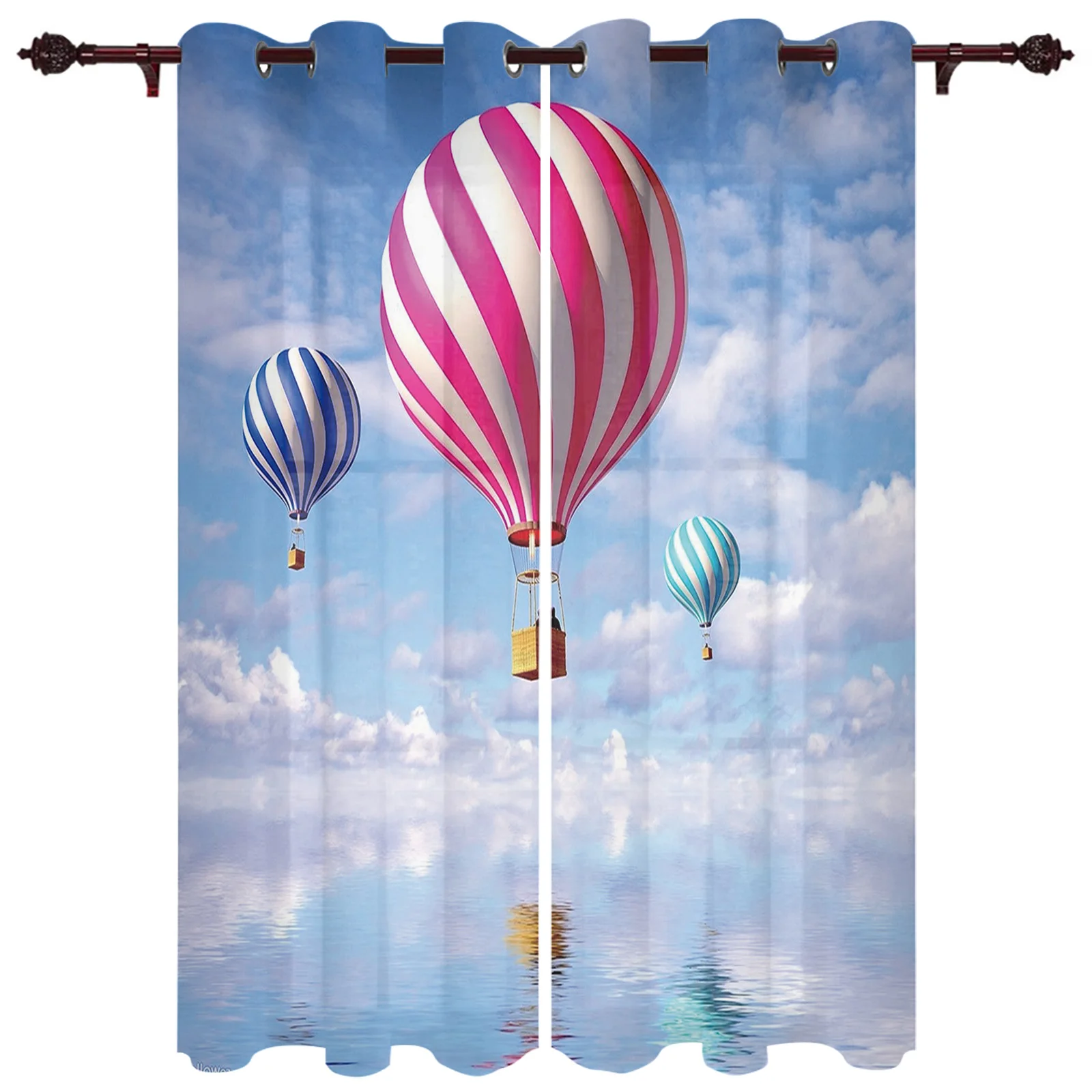 Hot Air Balloon Curtains For Living Room Kitchen Bedroom Bathroom