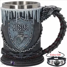 Игра престолов дом Старк кружка семь царств Кубок зима близится нержавеющая сталь 3D Кофе Кружка посуда для напитков чашка