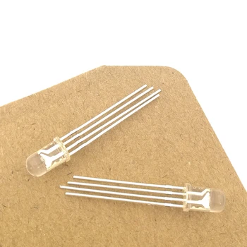 

1000PCS 5mm full-color LED RGB red, green and blue Four feet transparent highlight color Controllable seven lights Common anode