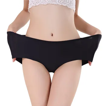

Women Sexy Seamless Trimming Ruffles Briefs Underwear Ultra-thin Traceless Plus Size Women's Panties