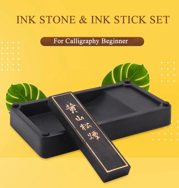 Japanese Calligraphy Set Portable inkstone set Small inkstone box