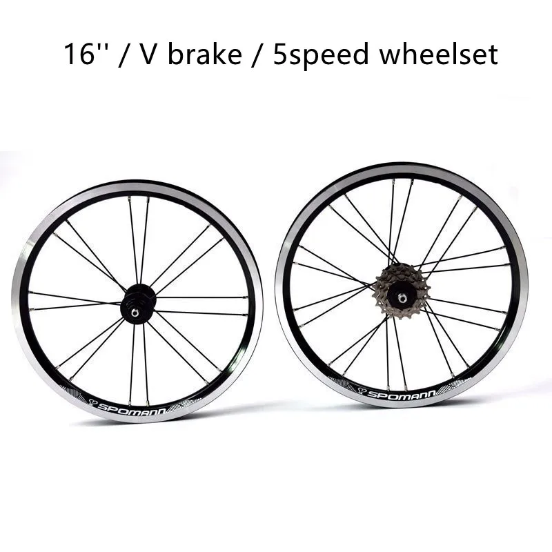 16インチ305バイクホイールセット外部5-速度v-ブレーキ小径車
