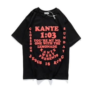 

Kanye West Jesus Is King O Neck Summer Tshirts Men and Women Short Sleeve Oversize T Shirt Hip Hop Harajuku Mens T-Shirt