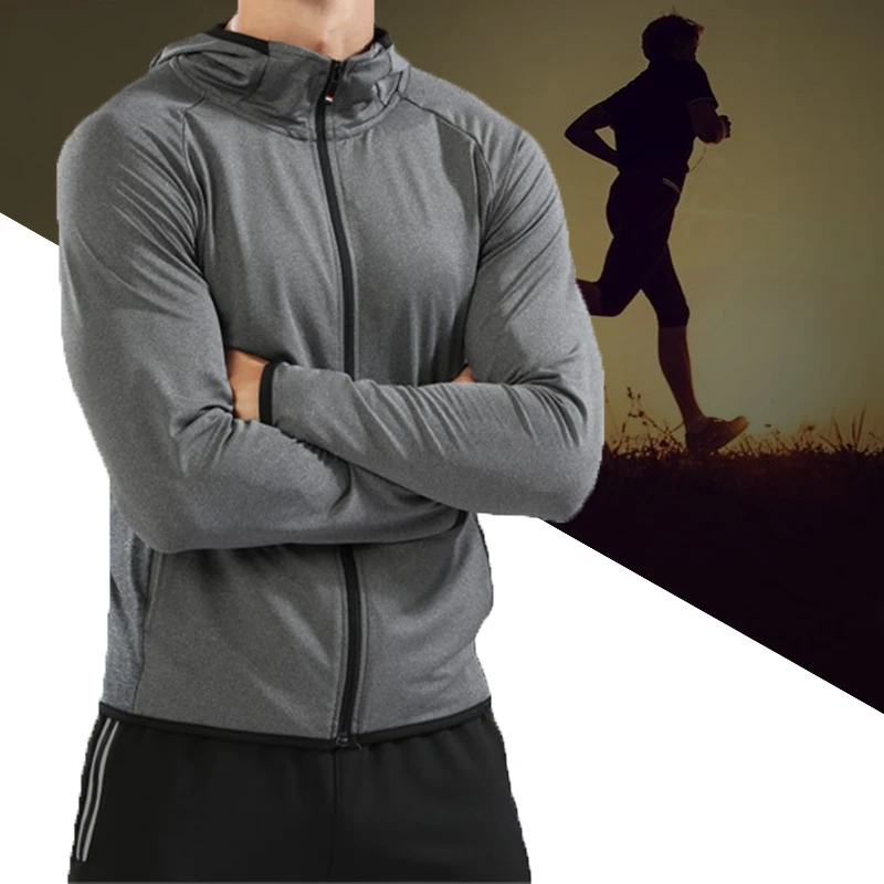 Long Sleeve Running Jacket for Men Mens Clothing Jackets & Hoodies | The Athleisure