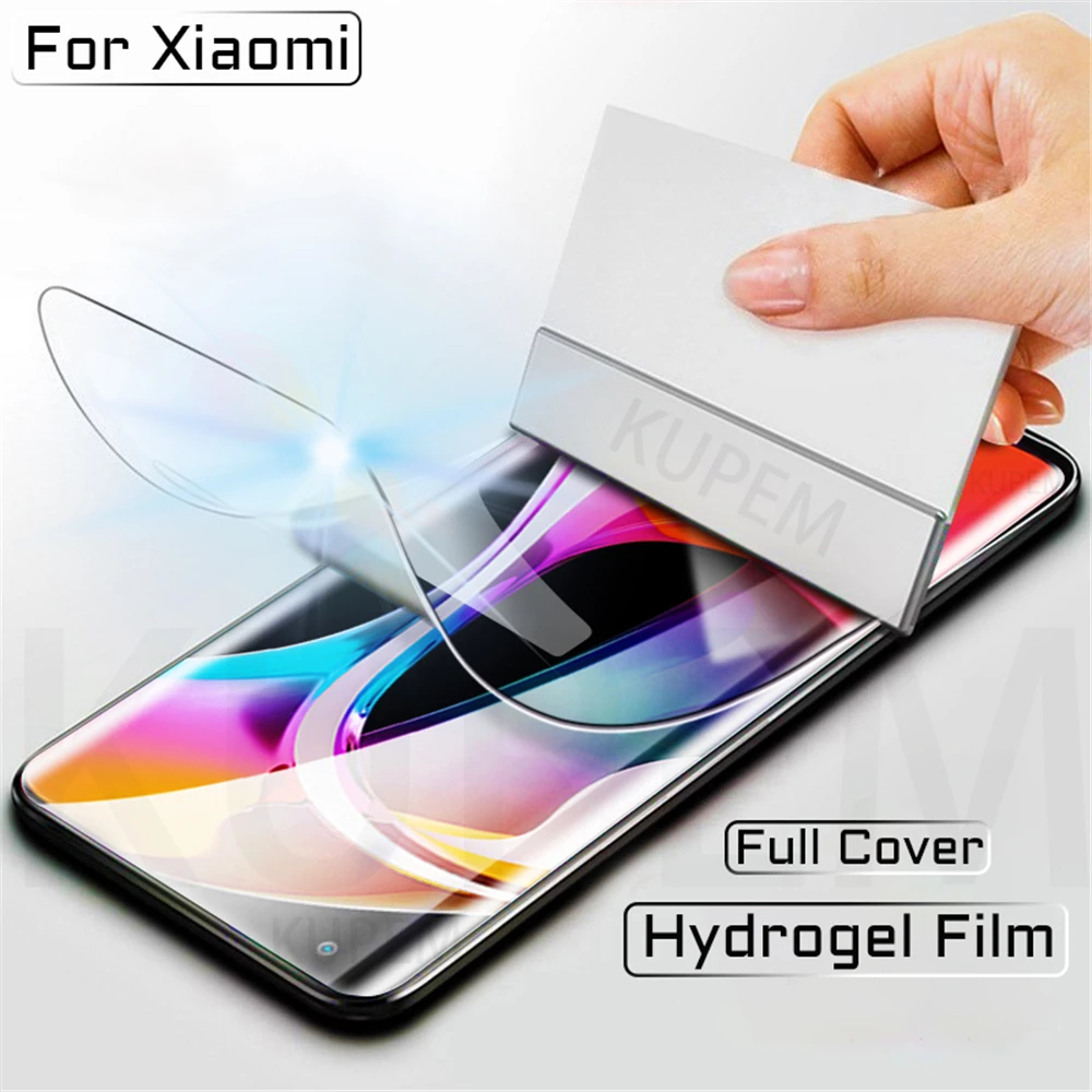 Película de hidrogel de cobertura completa, Protector de pantalla para Xiaomi Mi Note 10, A3, 8 Lite Pro, Mi10, 5G, A2, A, 2, 3 Lite, Mix3, no cristal