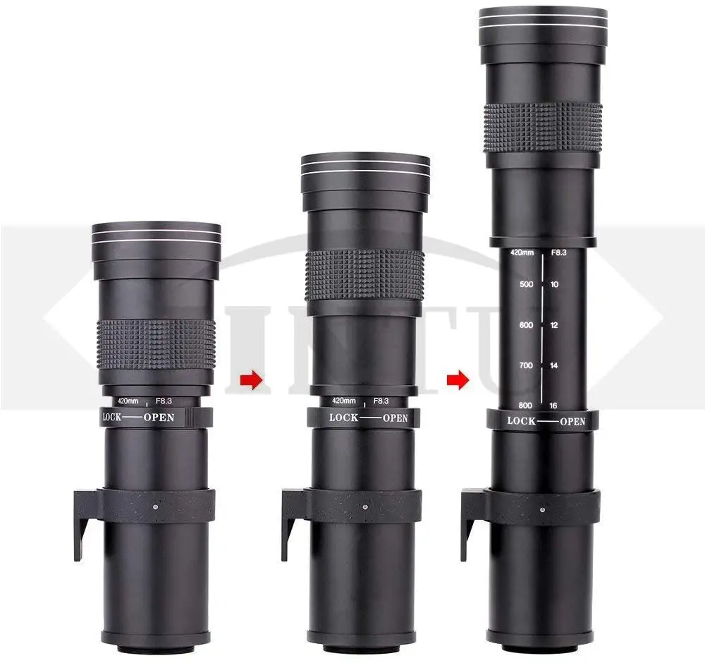 Manual do hd Teleobjetiva para Nikon Jintu Lente D5100 D5200 D5300 D5500 D5600 D7100 D7200 D7500 D90 D600 D610 D700 420-1600mm f - 8.3 - Image 3
