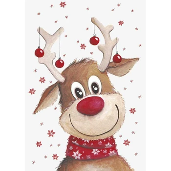 

DIY Full Drill Diamond Painting Christmas Cute Elk Hanging Ball Gift Cross Stitch Craft Kit