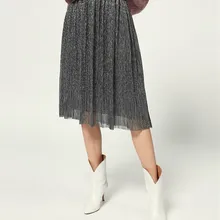 Осенняя Женская плиссированная юбка с высокой талией брендовая дизайнерская яркая эластичная длинная юбка женские вечерние длинные юбки Vestidos Одежда