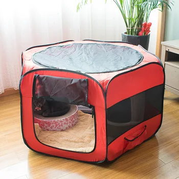 

Multi-size Cat Outdoor Breathable Indoor Crate Kennel Nest Park Fence Playpen Puppy Carrier House Cage Accessories Supplies