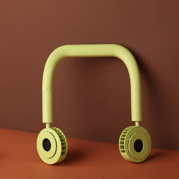 

USB Rechargeable 2000MAh Portable Hanging Neck Sports Fan Headphone Design Mini Cooler Wearable Neck Fan