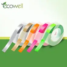 Ecowell 3D Plastic Embossing Tape Multicolor for Embossing Label Maker PVC Label for Dymo 1610 1540