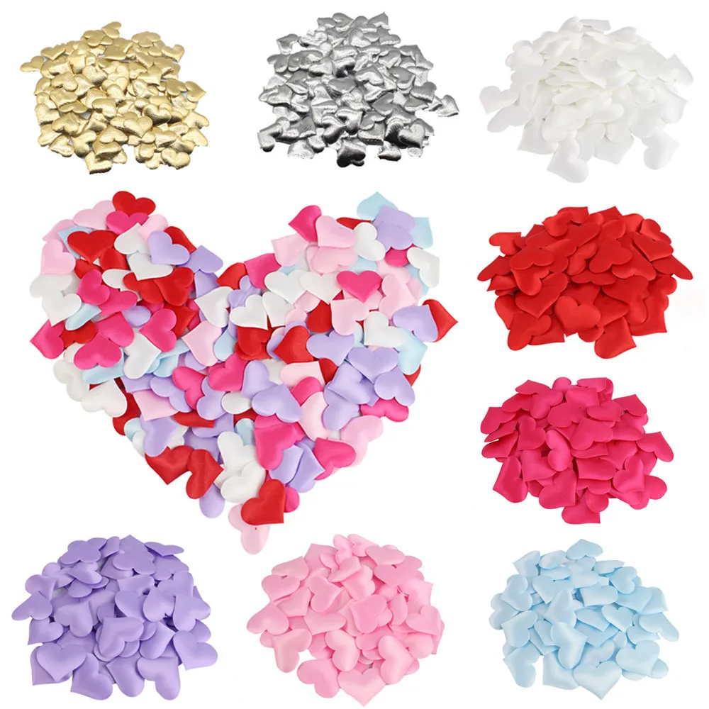 

50/100/200Pcs Heart Shape Hand Throw Wedding Confetti Colored Paper Confetti Wedding Engagement Table Scatter Decoration