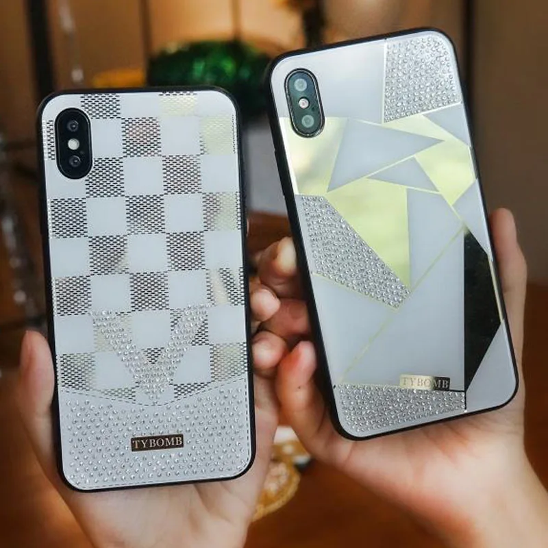 Для Apple X ручная оболочка Xs Max роскошные стразы Xs квадратный мягкий силикагель 8plus полная посылка для huawei P20/P30/por