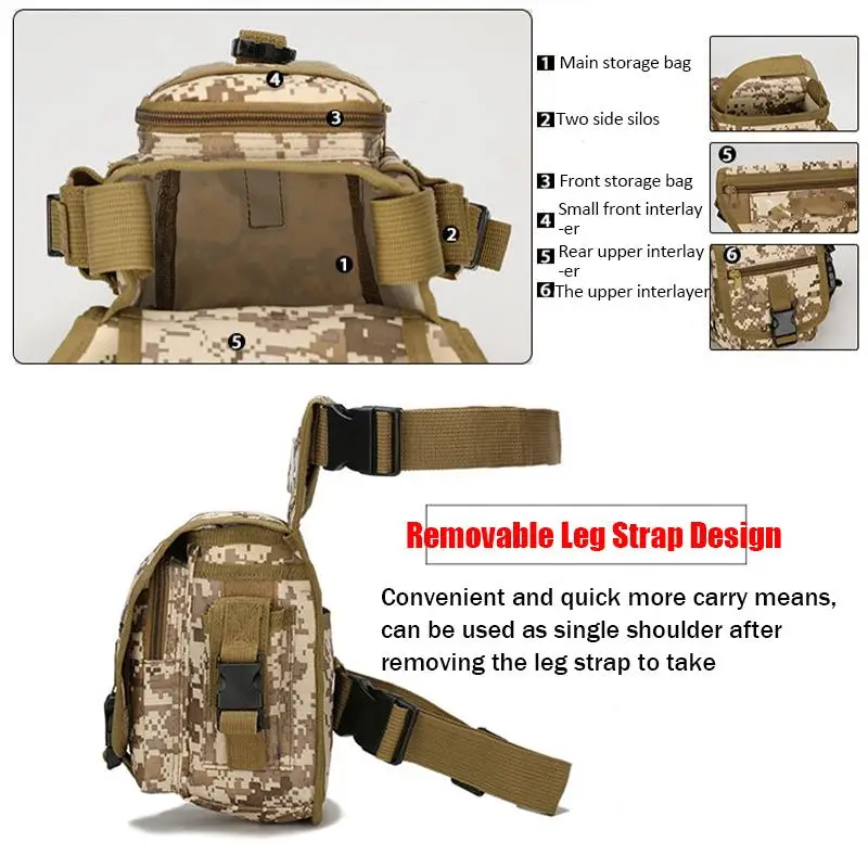 Billig Neueste Bein Tasche Mode Männer Armee Vintage Oberschenkel Tasche Utility Taille Packung Beutel Einstellbare Wandern Männlichen Taille Hüfte Motorrad Gürtel tasche
