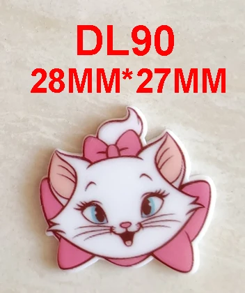 DL-90 50 шт. 4 стиля микс мультфильм маленький белый Кот Flatback Смола Кабошон милое плоское украшение из смолы DIY ремесло украшения пробки для бутылок - Цвет: DL-90